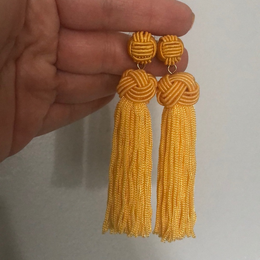 Baublebar yellow tassel earrings